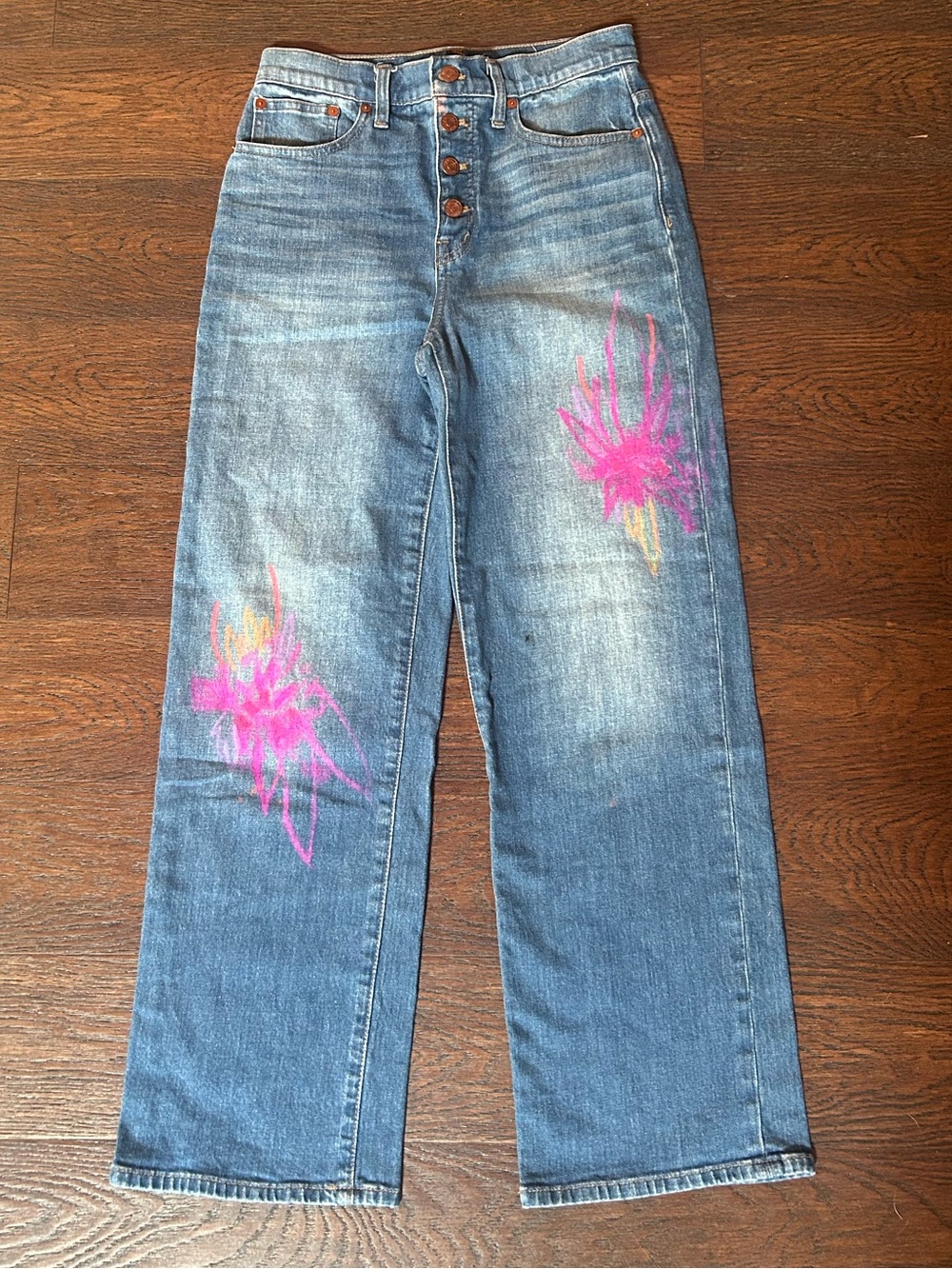 Madewell Jeans/Custom 1 of 1 abstract flowers